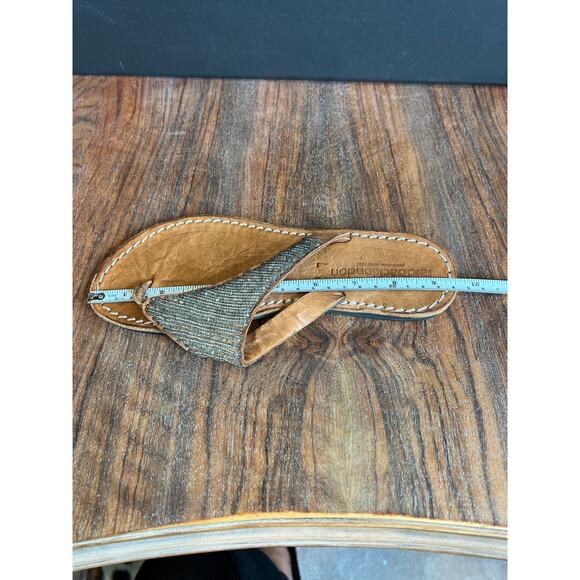 Laidback London Handmade‎ Leather Thong Sandals Beaded Accents Size 37 - Picture 10 of 10